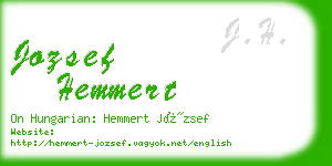 jozsef hemmert business card